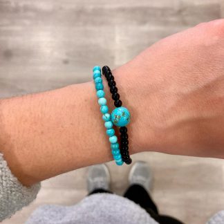 Pulseras Obsidiana y Turquenita