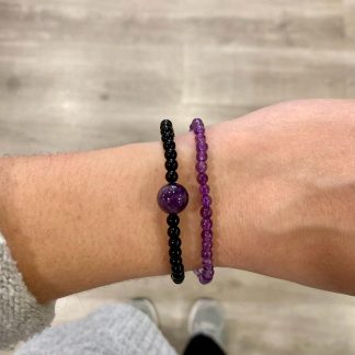 Pulseras Obsidiana y Amatista