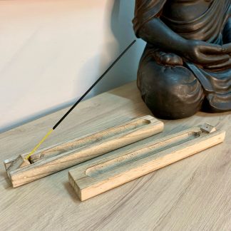 Porta inciensos madera blanca