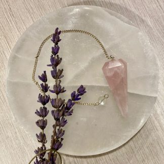 Péndulo de Cuarzo Rosa