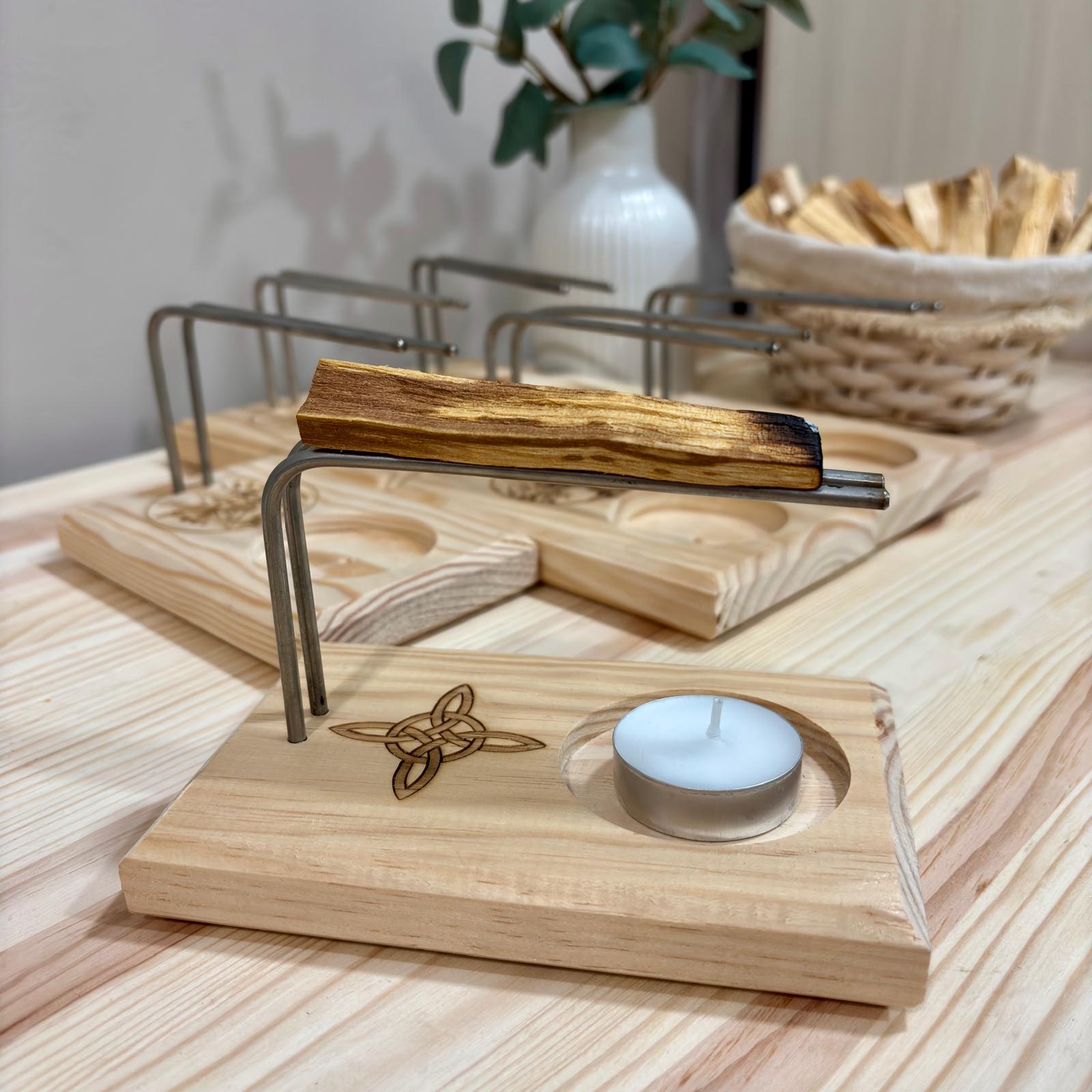 Quemador Palo Santo (nudo de bruja)