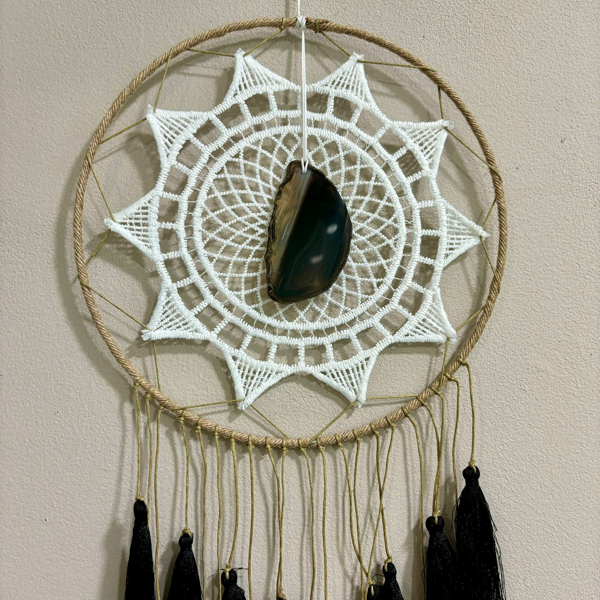 Atrapasueños con placa de ágata - Imagen 5