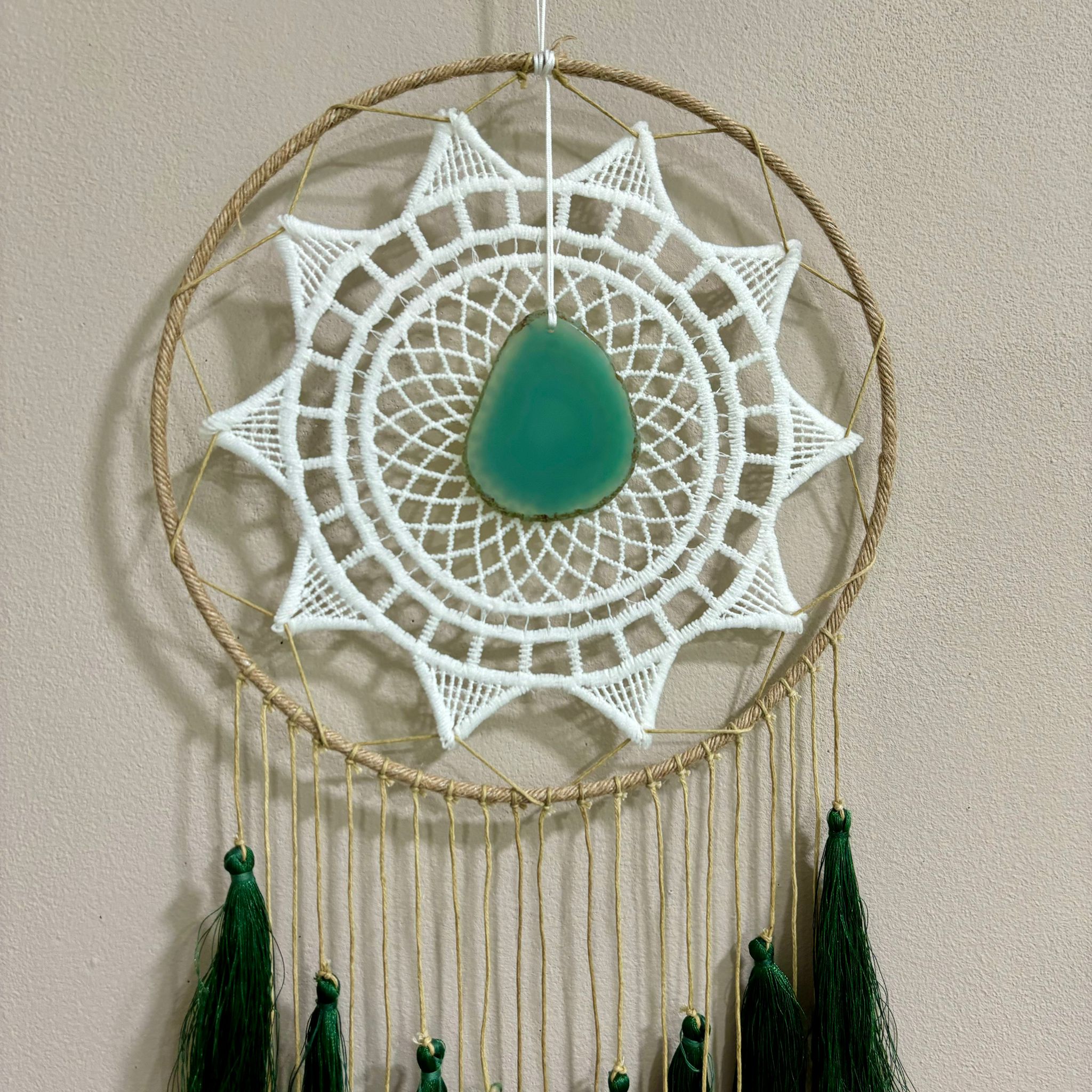 Atrapasueños con placa de ágata - Imagen 3