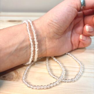 Pulsera Cristal de Roca - 4mm