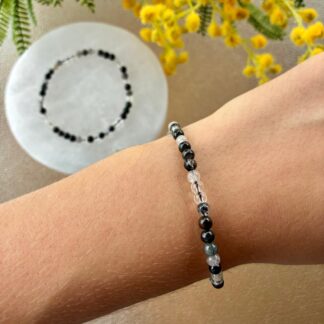 Pulsera Cuarzo Turmalinado - 4mm