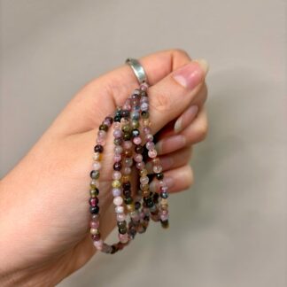 Pulsera Turmalina multicolor - 3mm