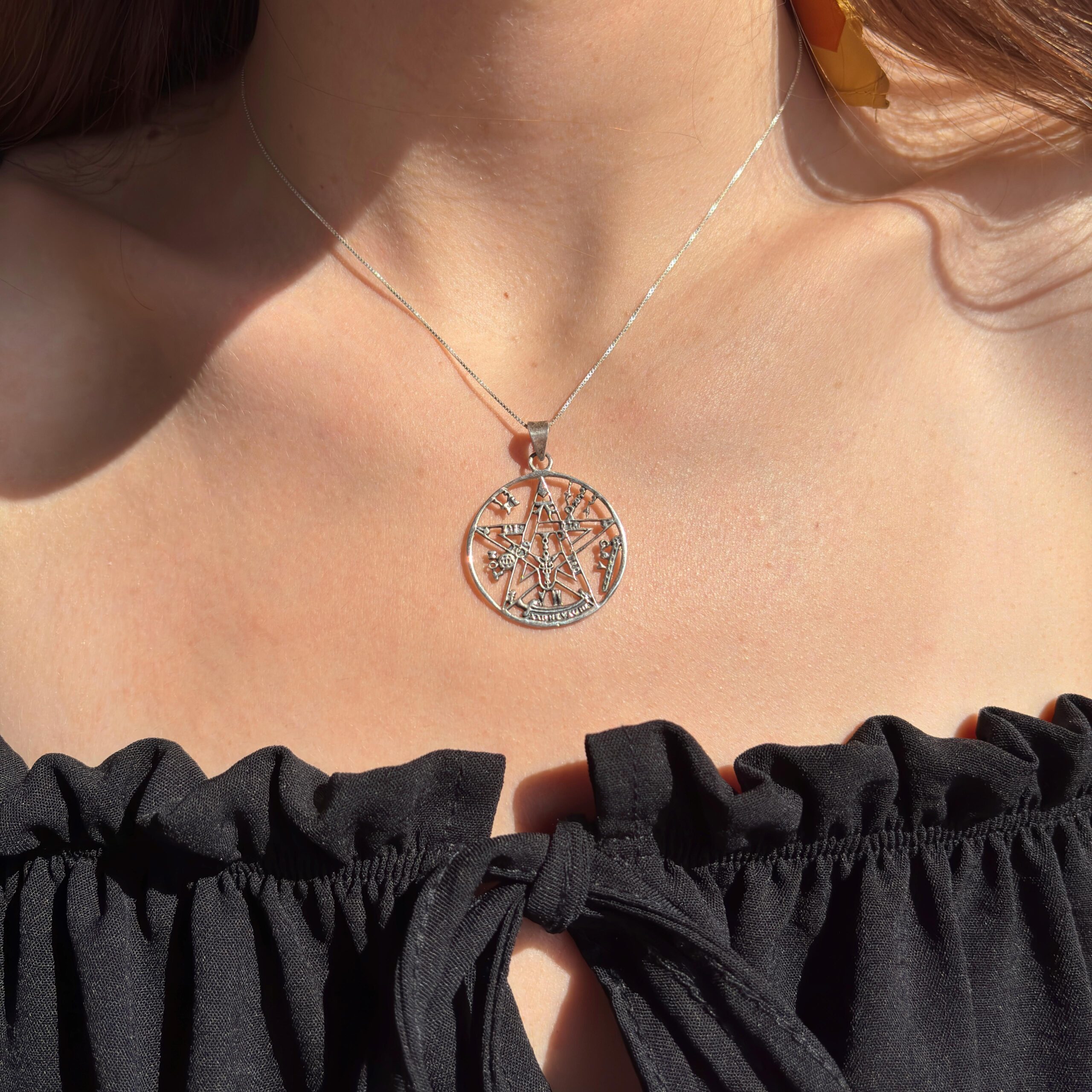 Colgante Tetragramatón plata - grande