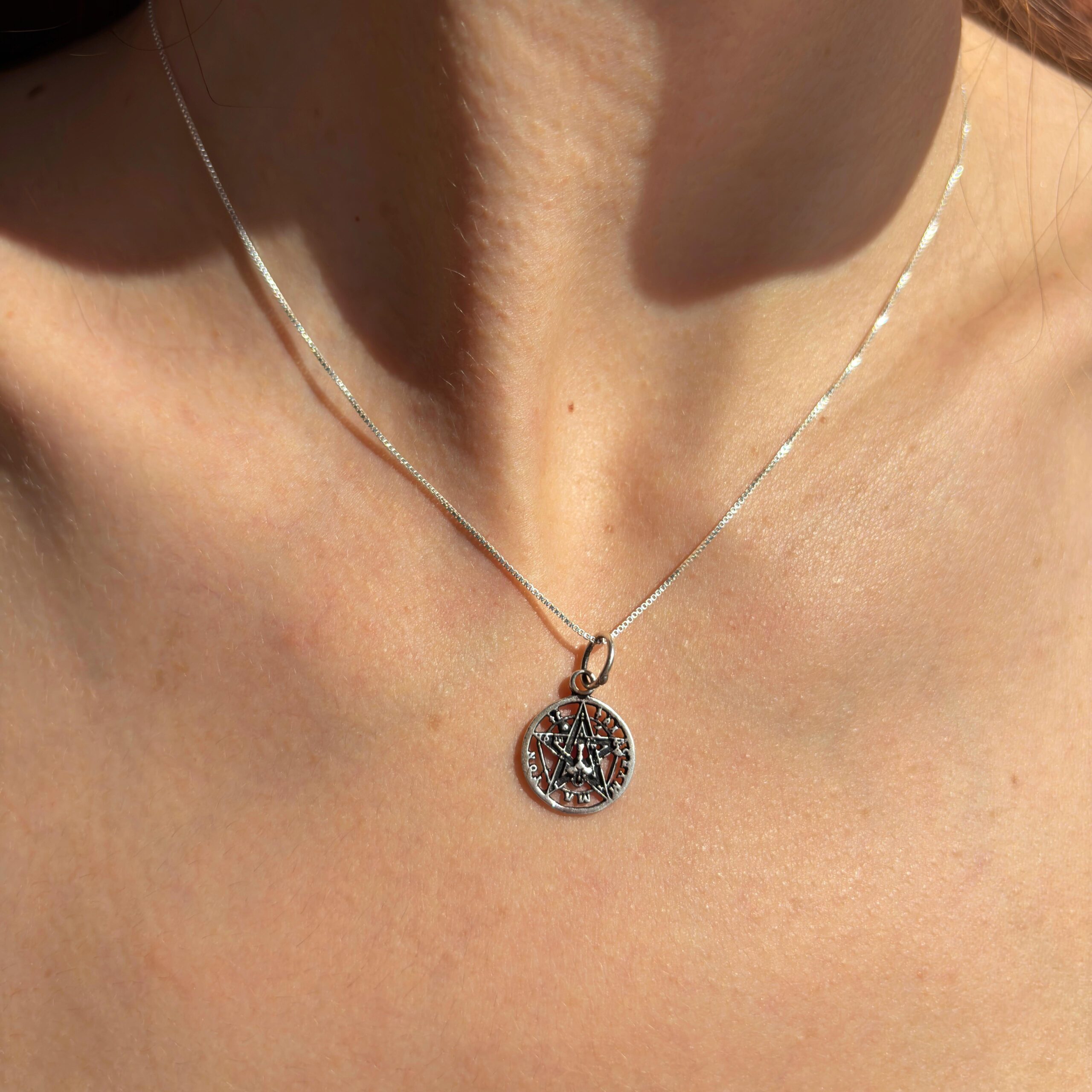 Colgante Tetragramatón plata - pequeño - Imagen 2