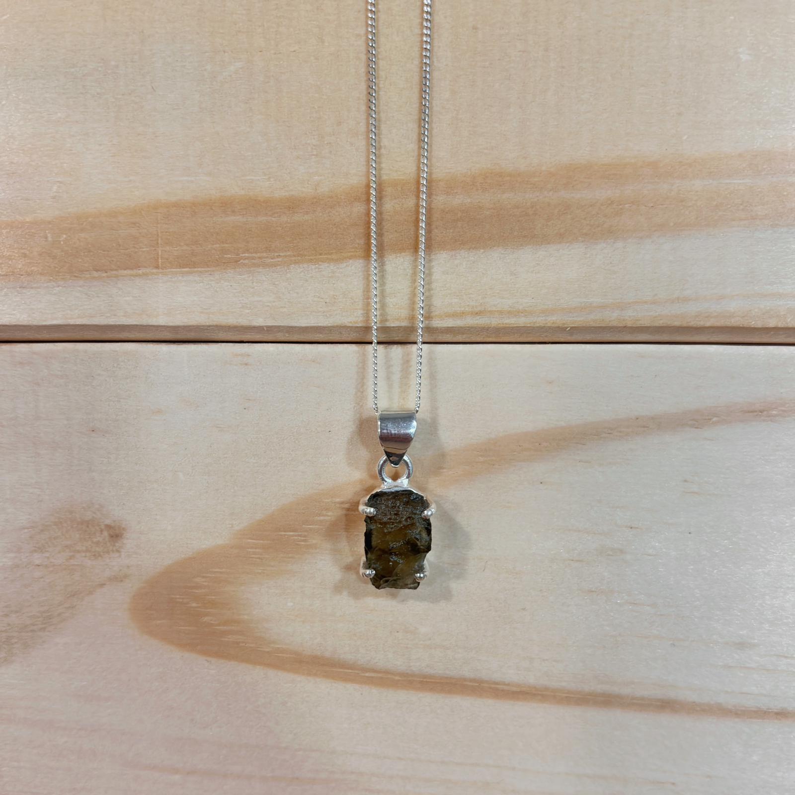 Colgante Moldavita plata