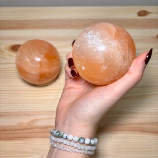 Esfera de Selenita Naranja