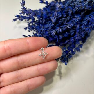 Colgante Nudo de Bruja Plata Mini