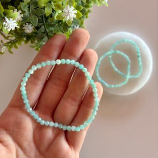 Pulsera Amazonita de Mozambique Facetada