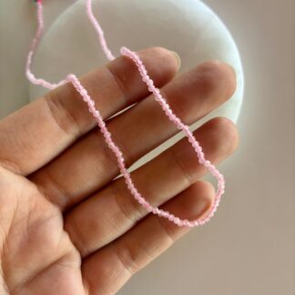 Collar de Cuarzo Rosa Facetado