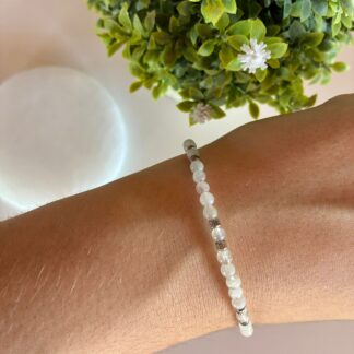 Pulsera Piedra Luna y Acero