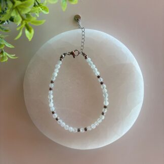 Pulsera Piedra Luna y Acero