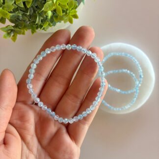 Pulsera Aguamarina Facetada