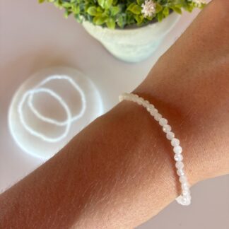 Pulsera Cuarzo Blanco Facetada