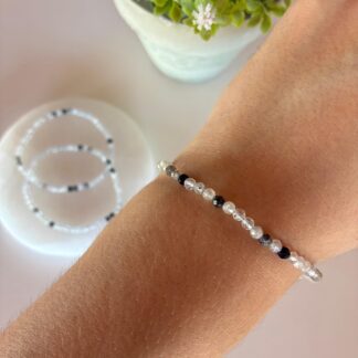 Pulsera Cuarzo Turmalinado Facetado