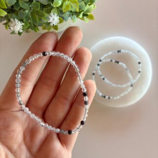 Pulsera Cuarzo Turmalinado Facetado