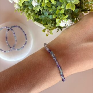 Pulsera Fluorita Facetada