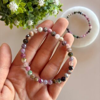 Pulsera Turmalina Multicolor Facetada