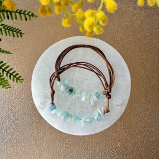 Pulsera Aguamarina Ajustable