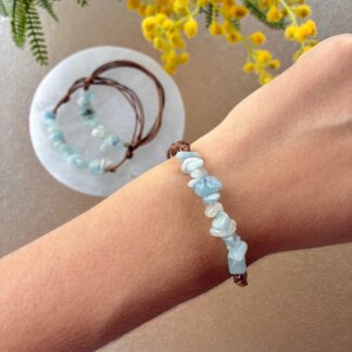 Pulsera Aguamarina Ajustable