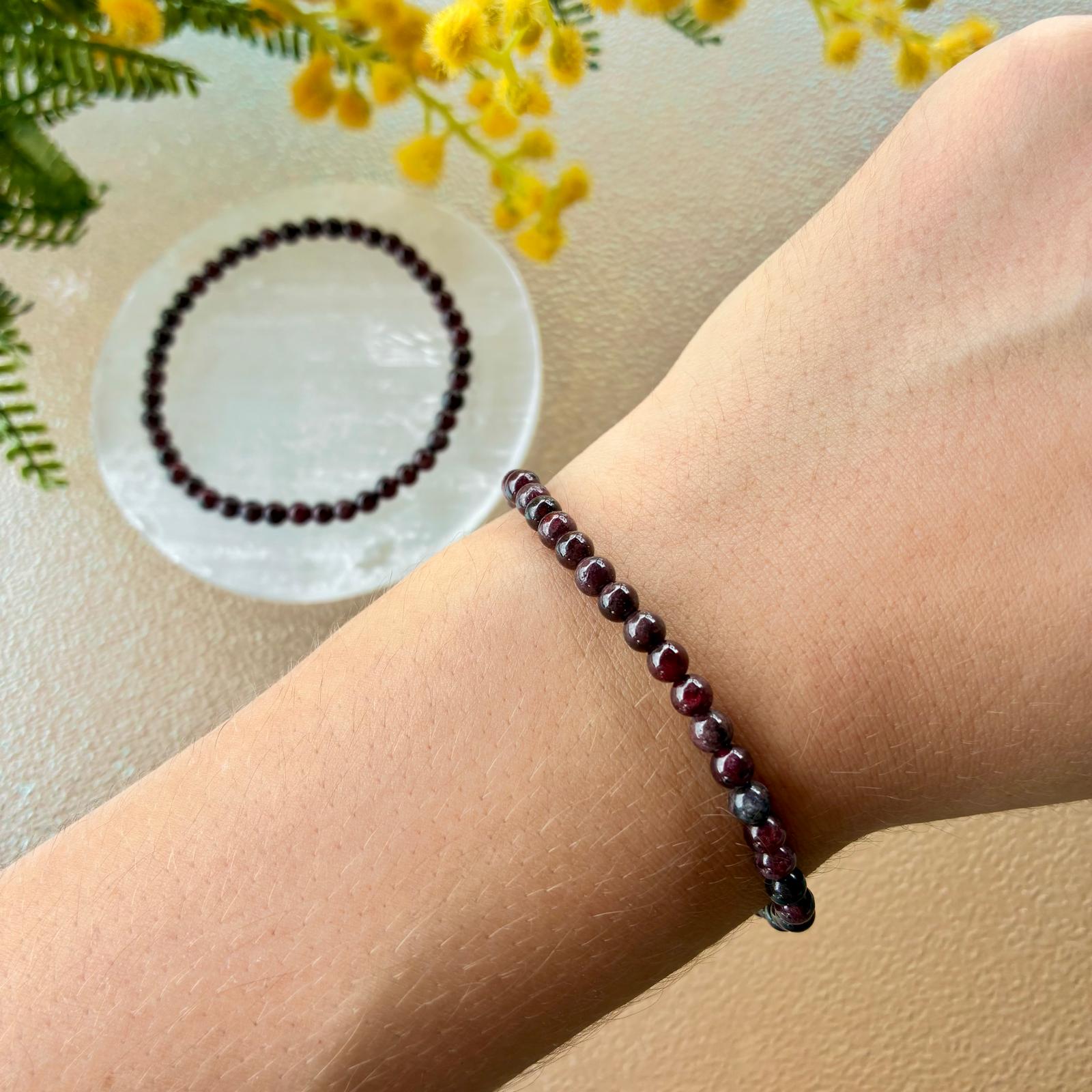 Pulsera Granate- 4mm