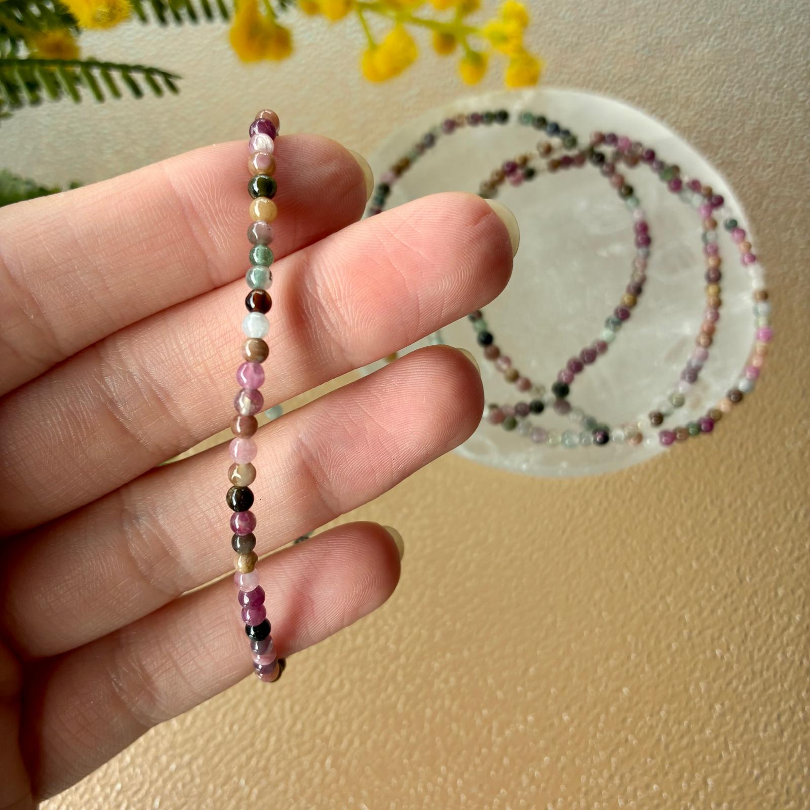 Pulsera Turmalina Multicolor- 3mm - Imagen 4